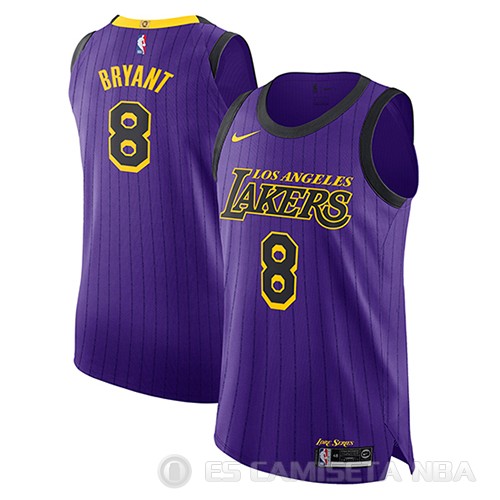 Camiseta Kobe Bryant #8 Los Angeles Lakers Ciudad 2018-19 Violeta - Haga un click en la imagen para cerrar